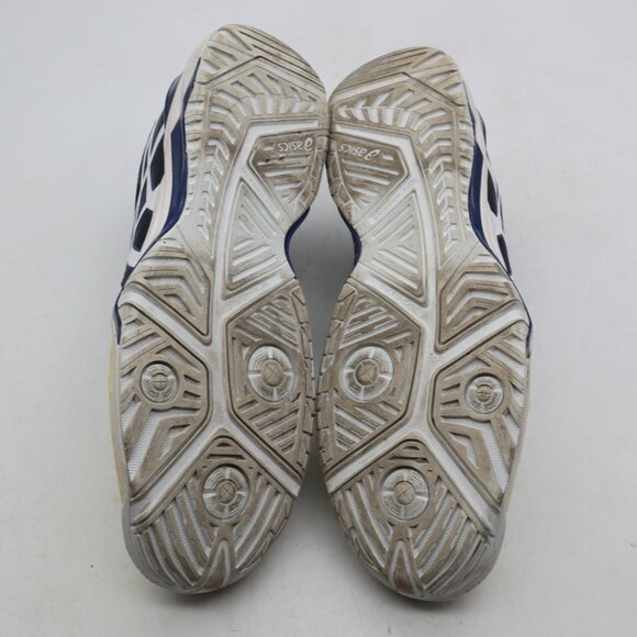 Asics Gel Resolution Novak Men's 10.5 Tennis Shoes Blue Beige Sneakers E805N - Picture 9 of 10